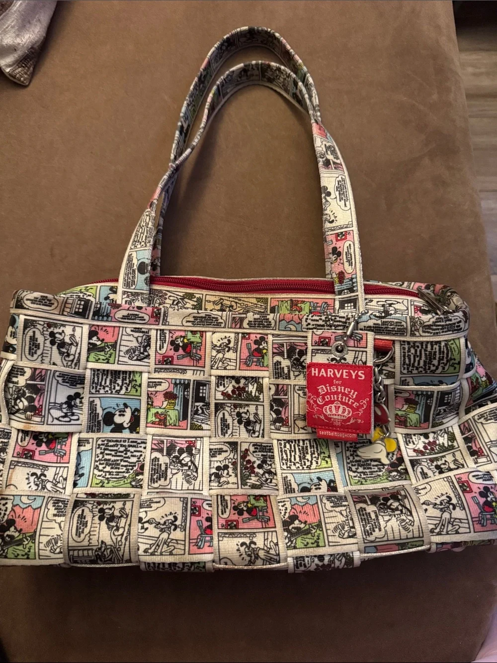 Harveys Disney Comic Strip Tote in Multi Color Panels